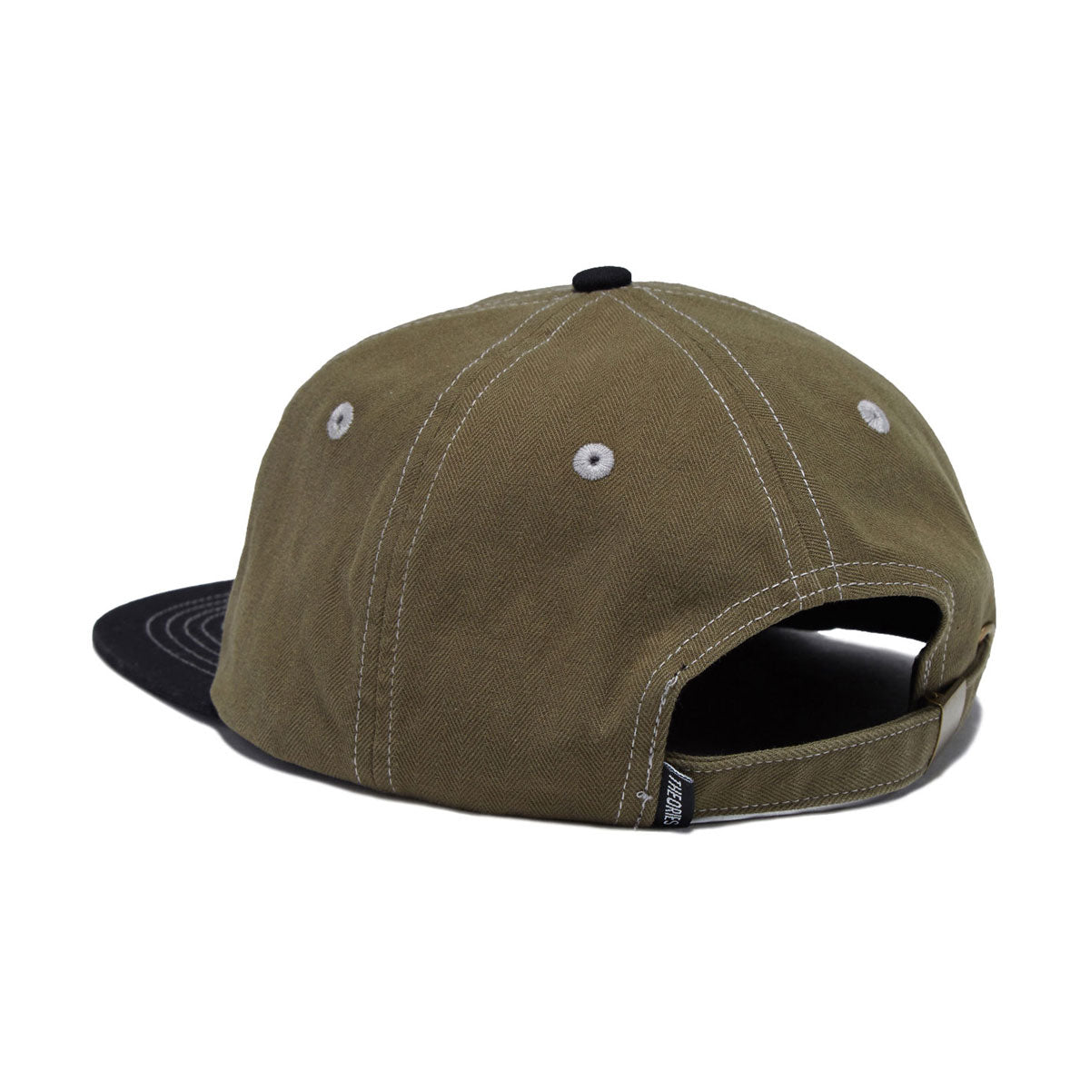 Theories Scribble Herringbone Snapback Hat - Olive/Black image 2