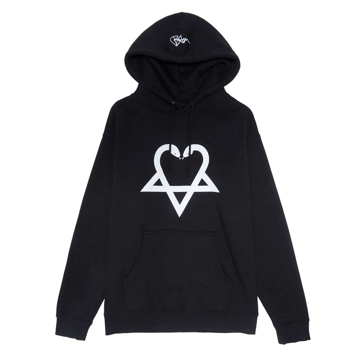 Zero x Bam Heart Big Hoodie - Black image 1