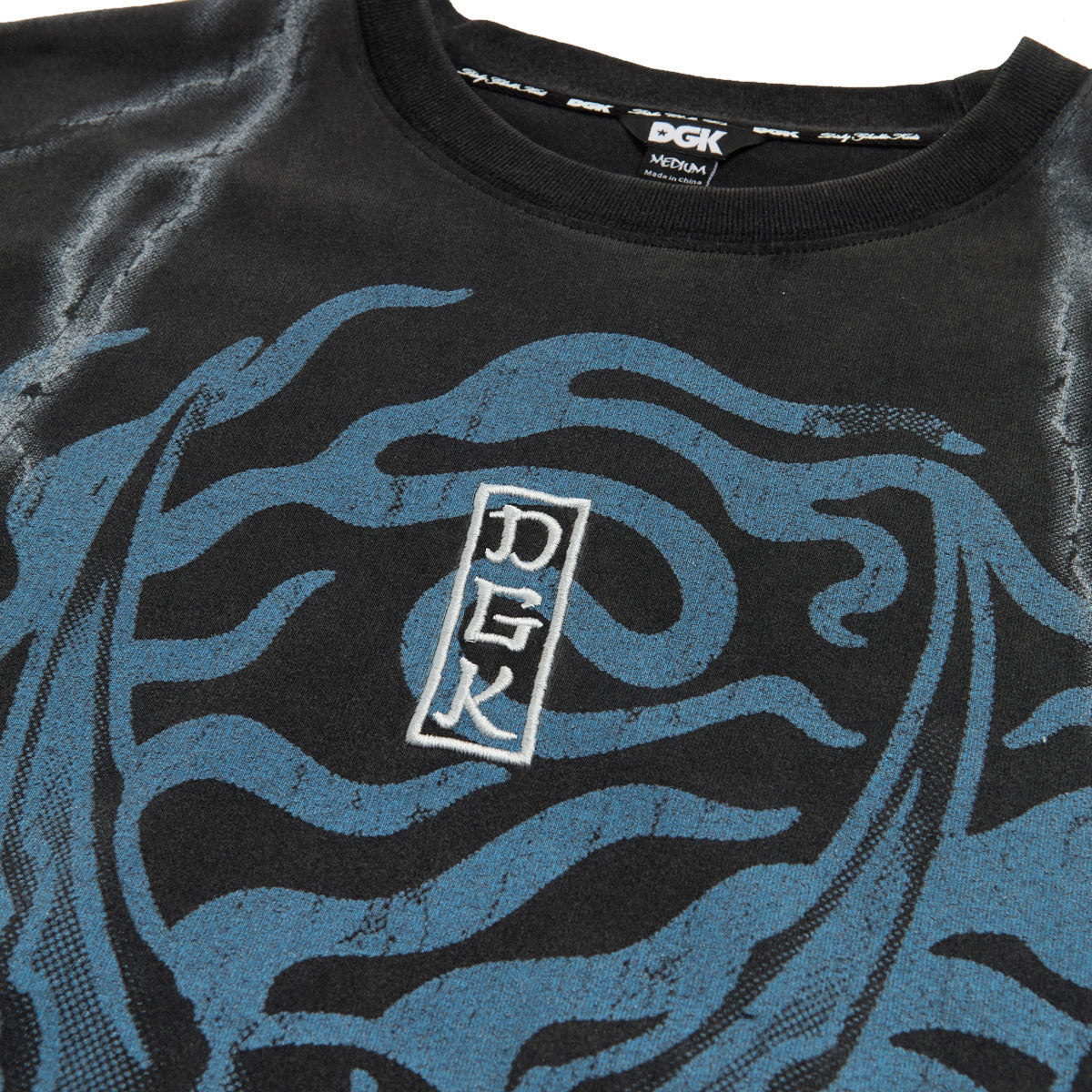 DGK Storm Knit T-Shirt - Washed Black image 3