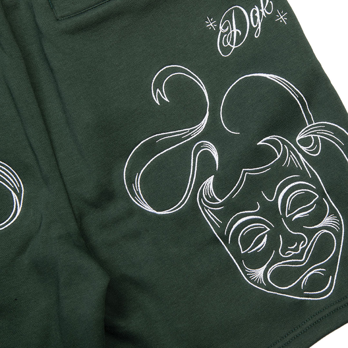 DGK Saints Fleece Shorts - Forest Green image 4