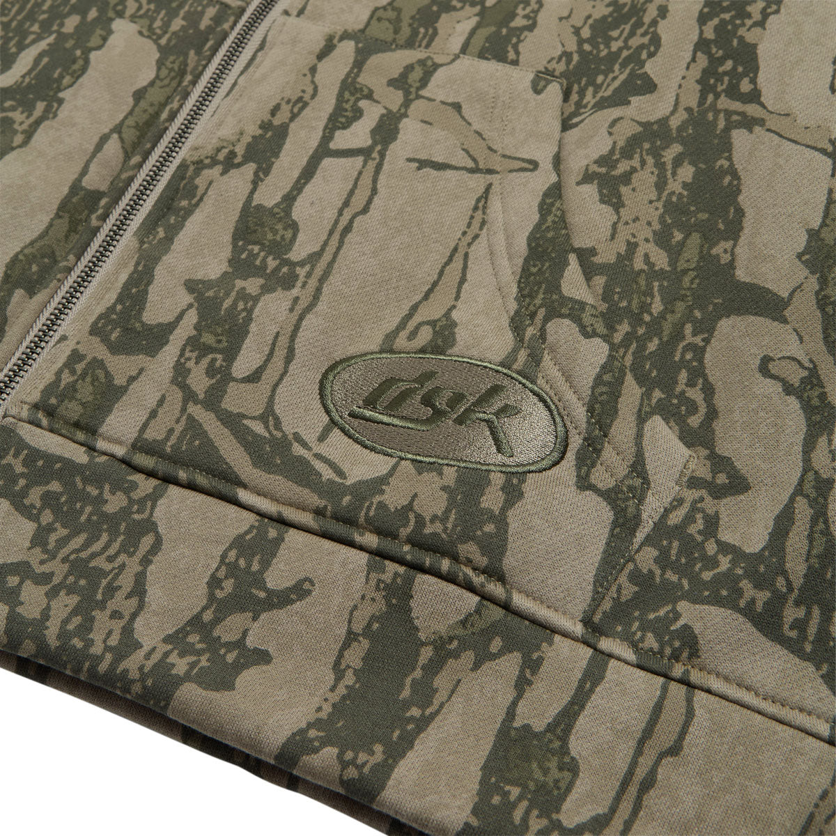 DGK Cortex Zip Up Hoodie - Bark Camo image 4