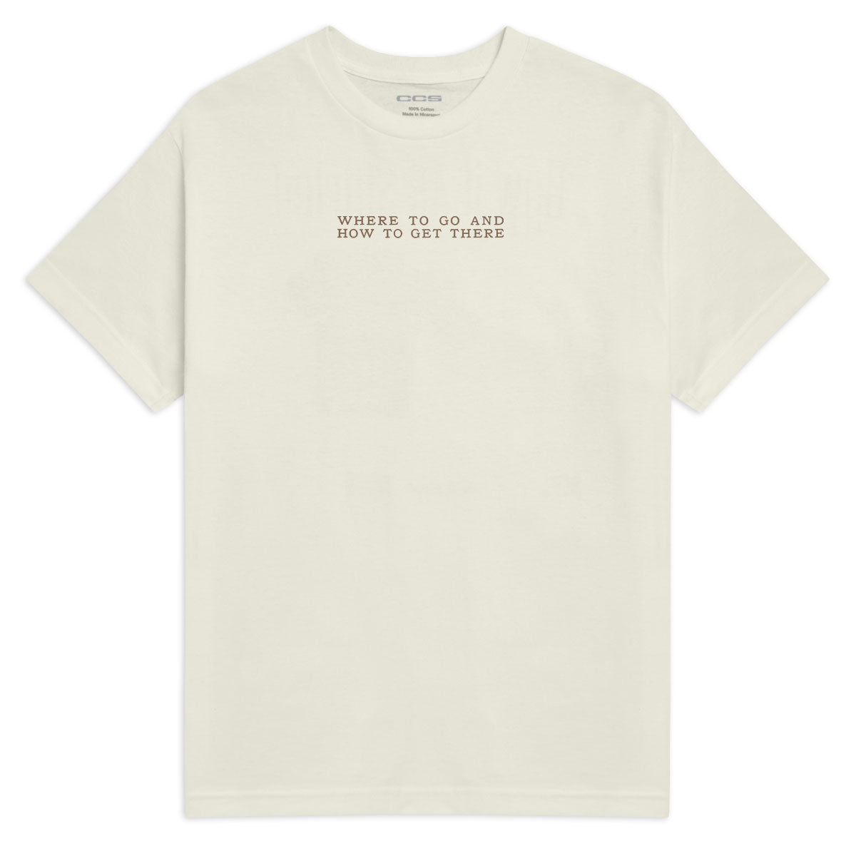 CCS x Zanereti Where To Go T-Shirt - Faded Cream image 1
