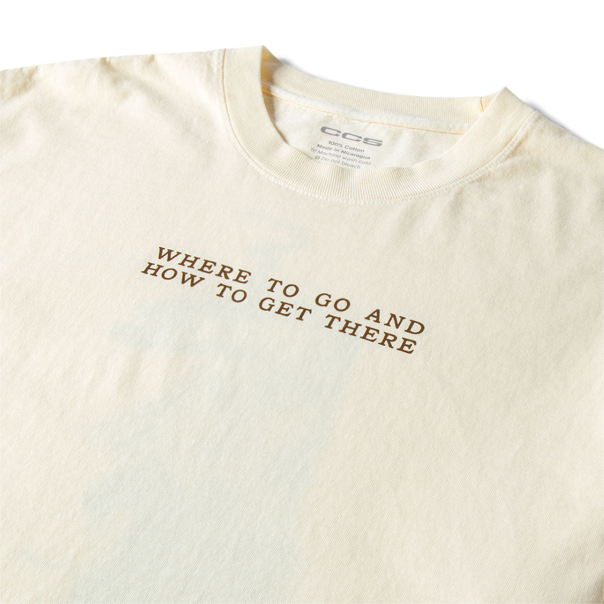 CCS x Zanereti Where To Go T-Shirt - Faded Cream image 3