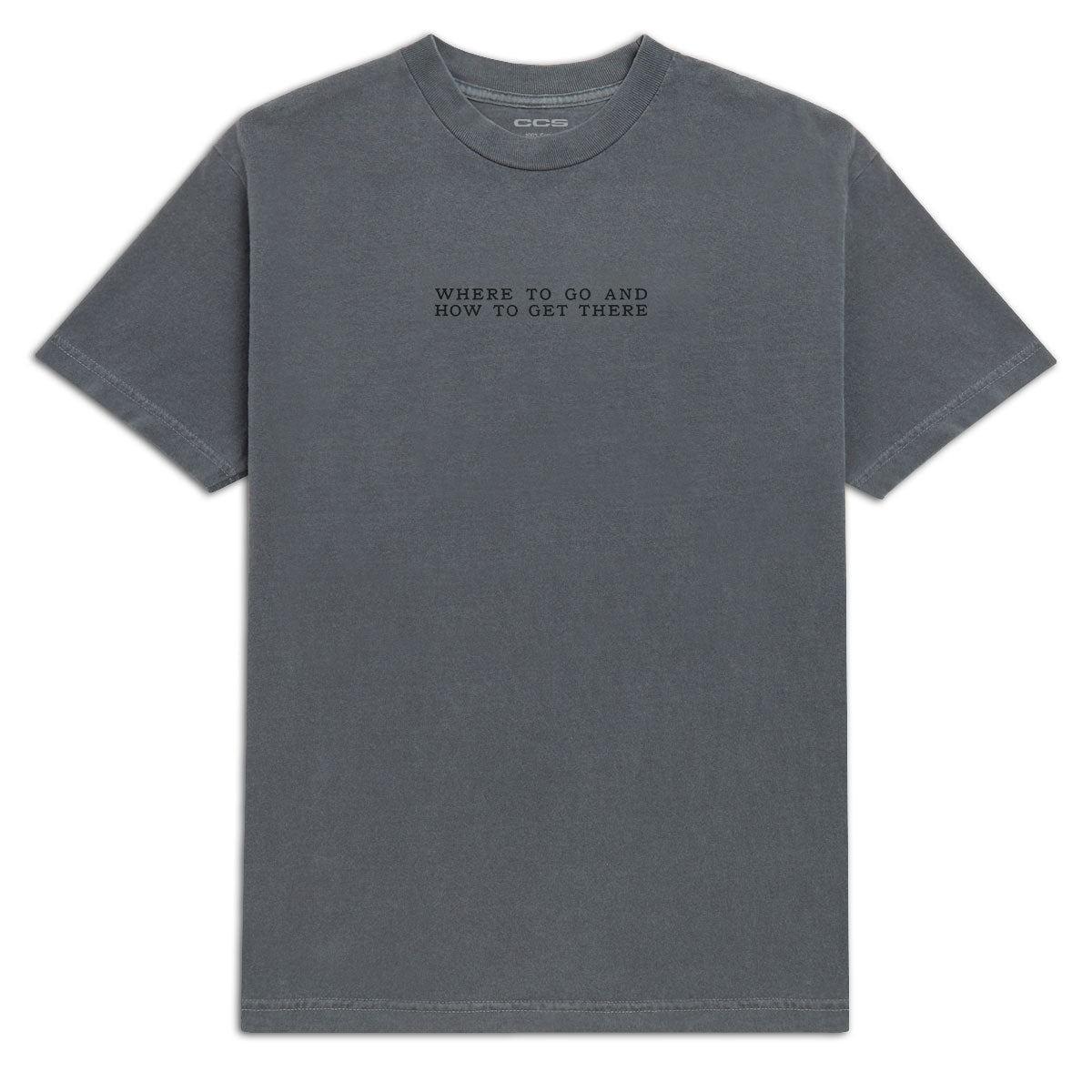 CCS x Zanereti Where To Go T-Shirt - Faded Black image 1