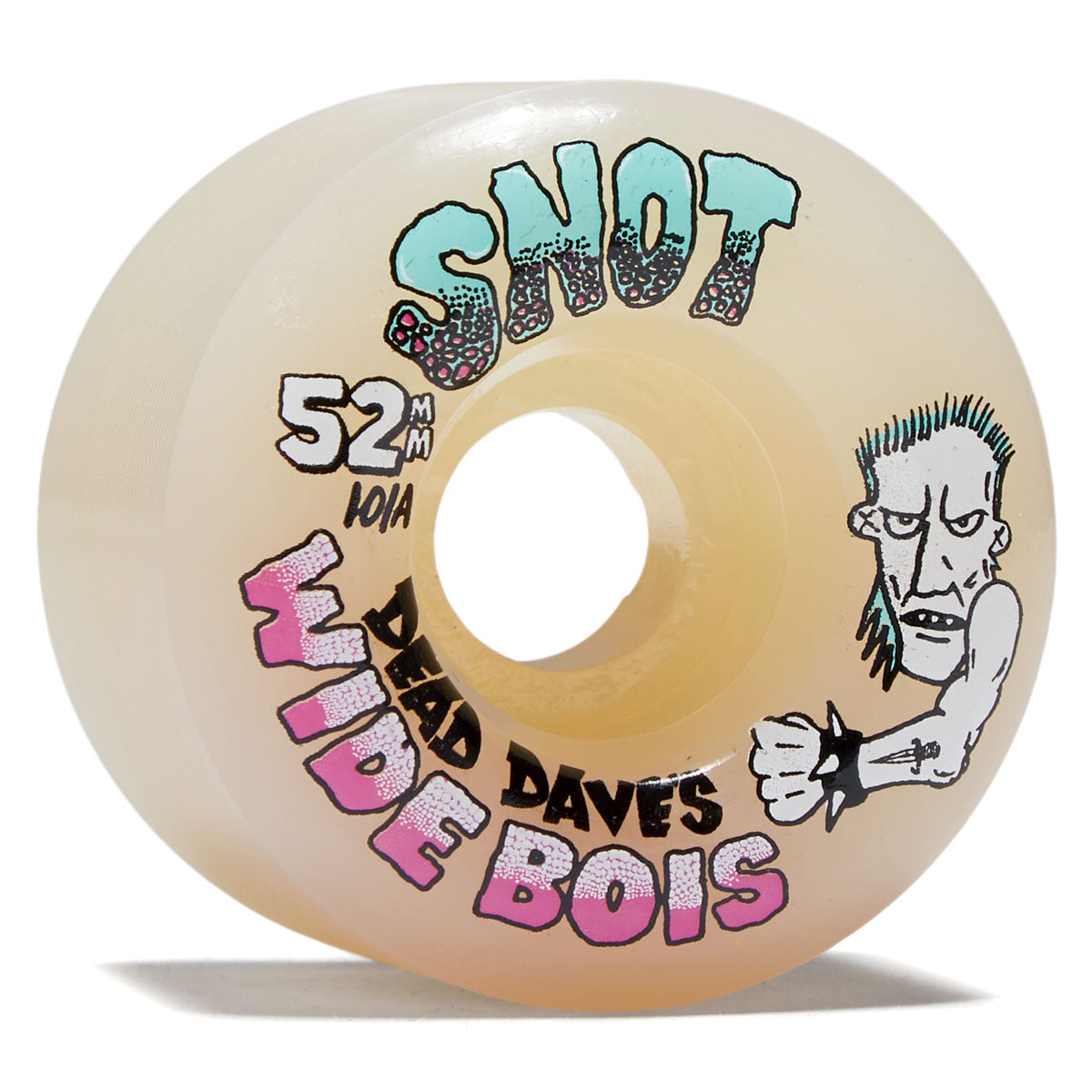 Snot Dead Dave's Wide Boys 101a Skateboard Wheels - White - 52mm image 1