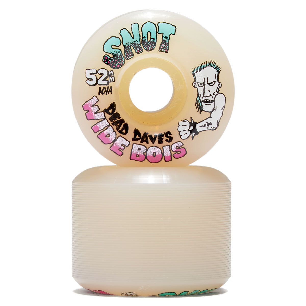 Snot Dead Dave's Wide Boys 101a Skateboard Wheels - White - 52mm image 2