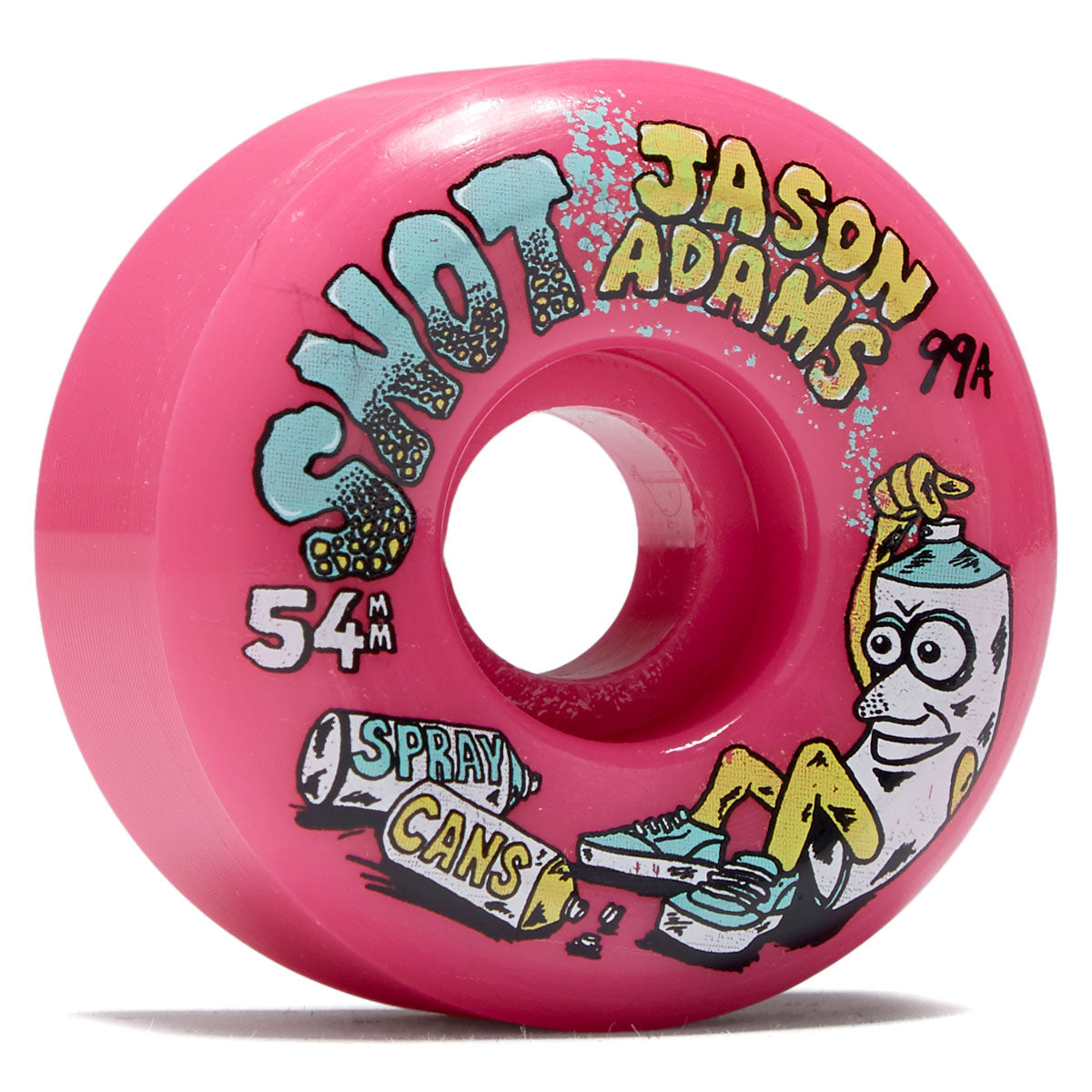 Snot Jason Adams Spray Cans 99a Skateboard Wheels - Pink - 54mm image 1