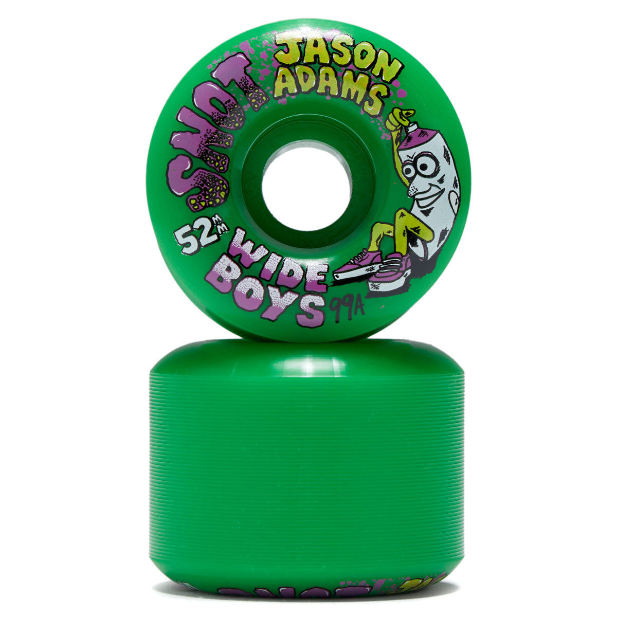 Snot Jason Adams Wide Boys Skateboard Wheels - Green - 52mm image 2