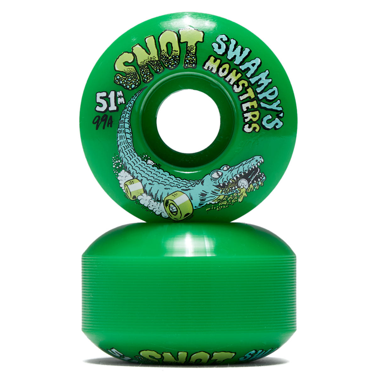 Snot Swampy's Monsters 99a Skateboard Wheels - Green - 51mm image 2