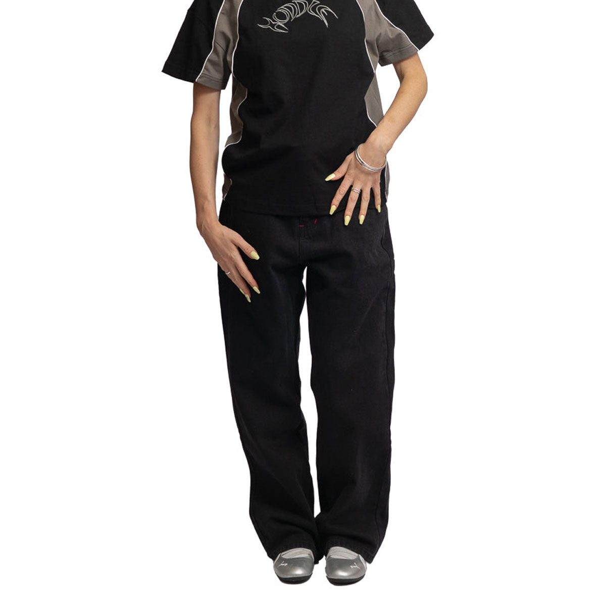 Hoddle Routine Straight Cut Jeans - Black image 3