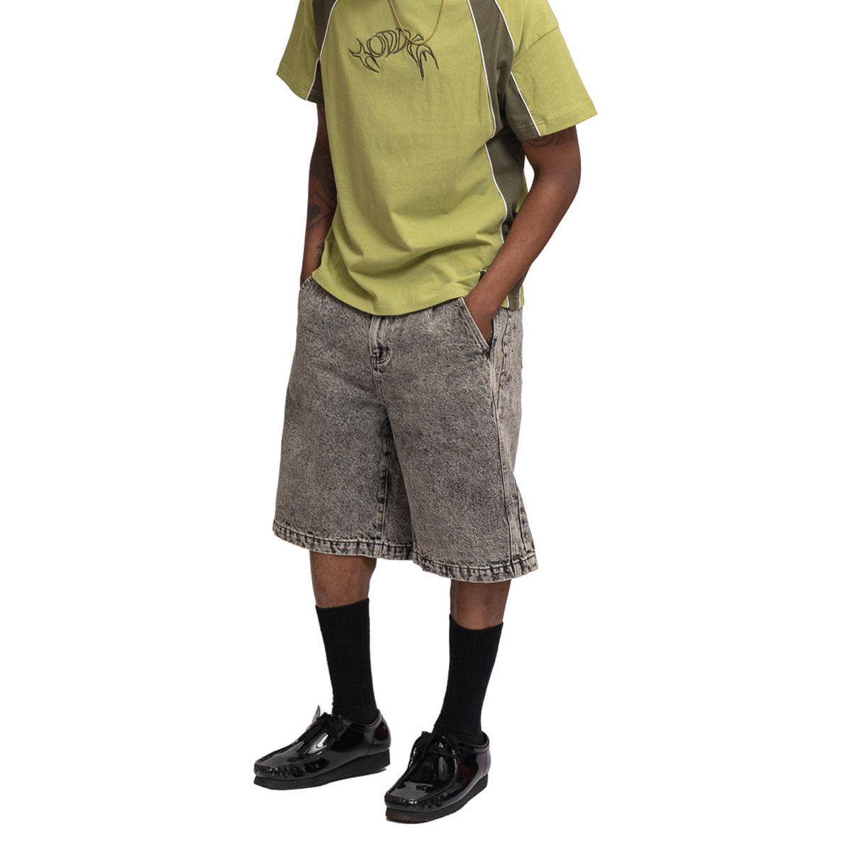 Hoddle Bermuda Shorts - Overdye Grey Denim image 3