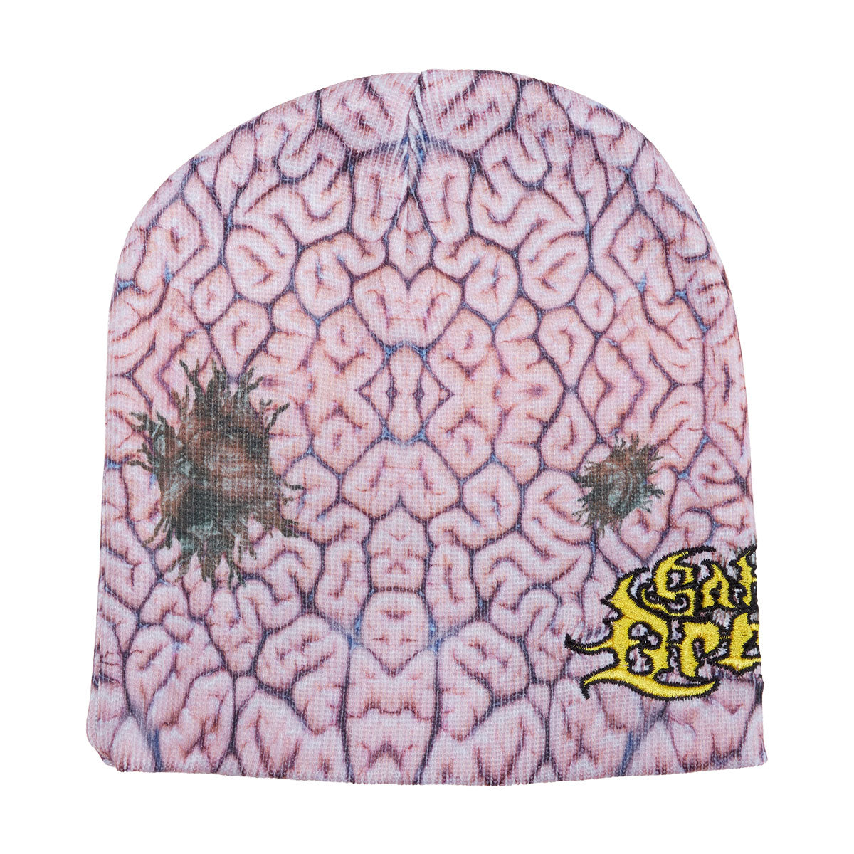 Satan's Drano Brain Rot Skullie Beanie - Pink image 1