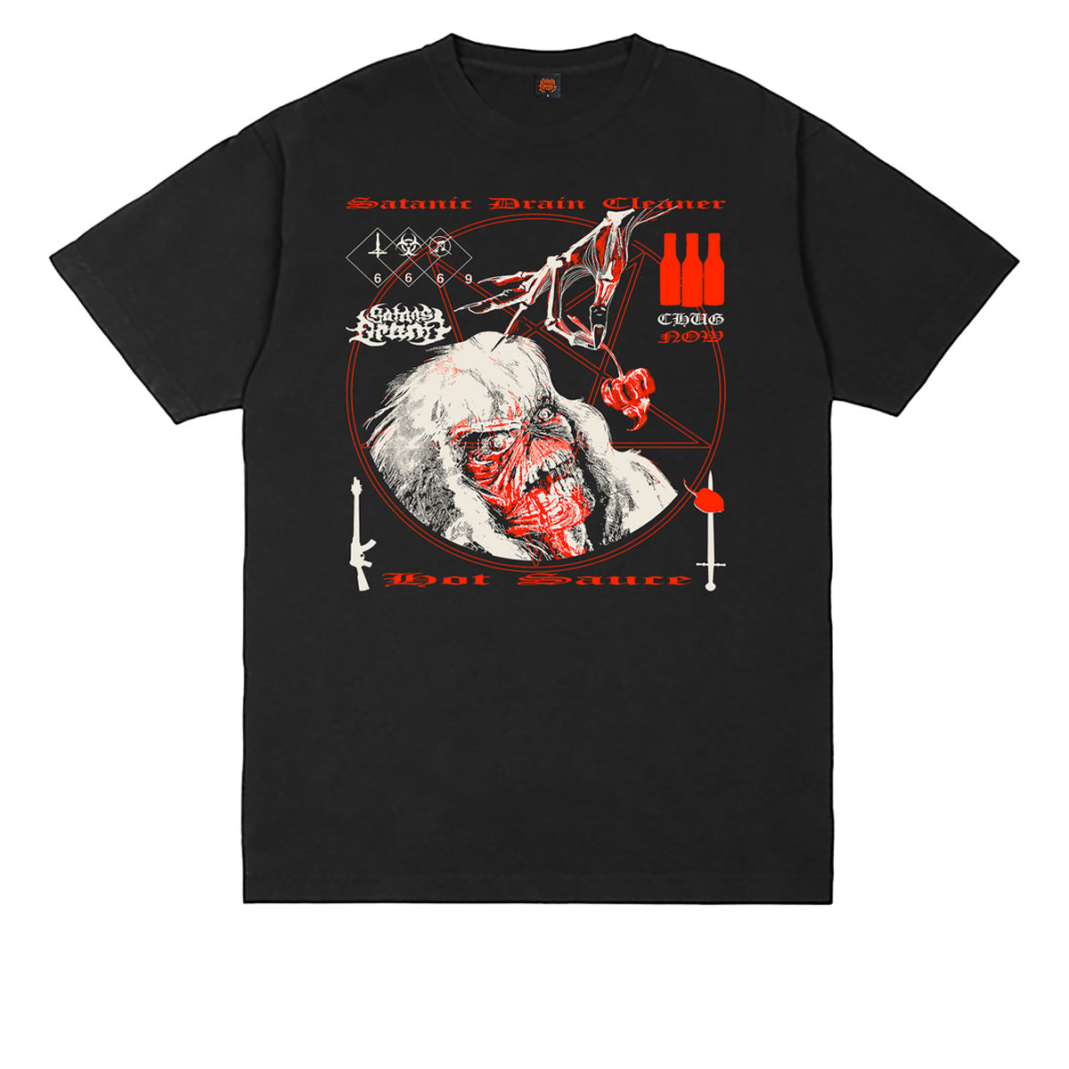 Satan's Drano Tweaker Eddie T-Shirt - Black image 1