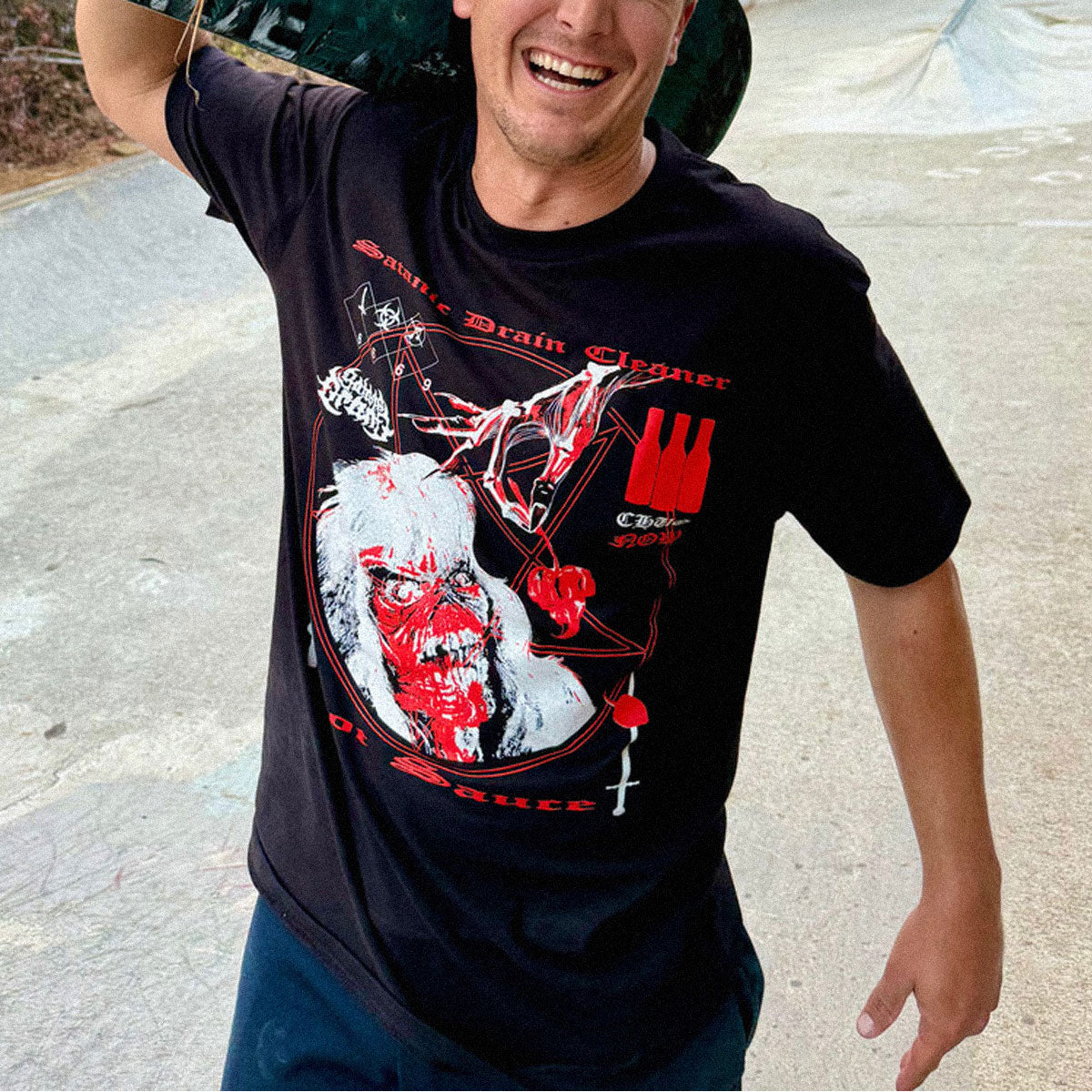 Satan's Drano Tweaker Eddie T-Shirt - Black image 3