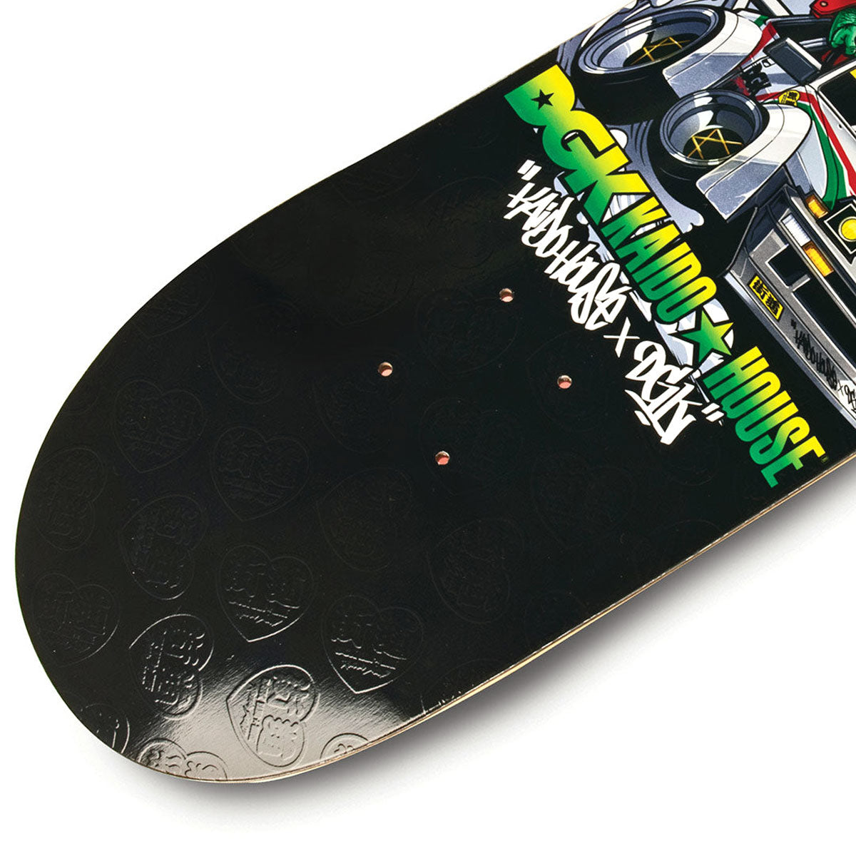 DGK x Kaido House Wide Open Embossed Skateboard Deck - Black - 8.06