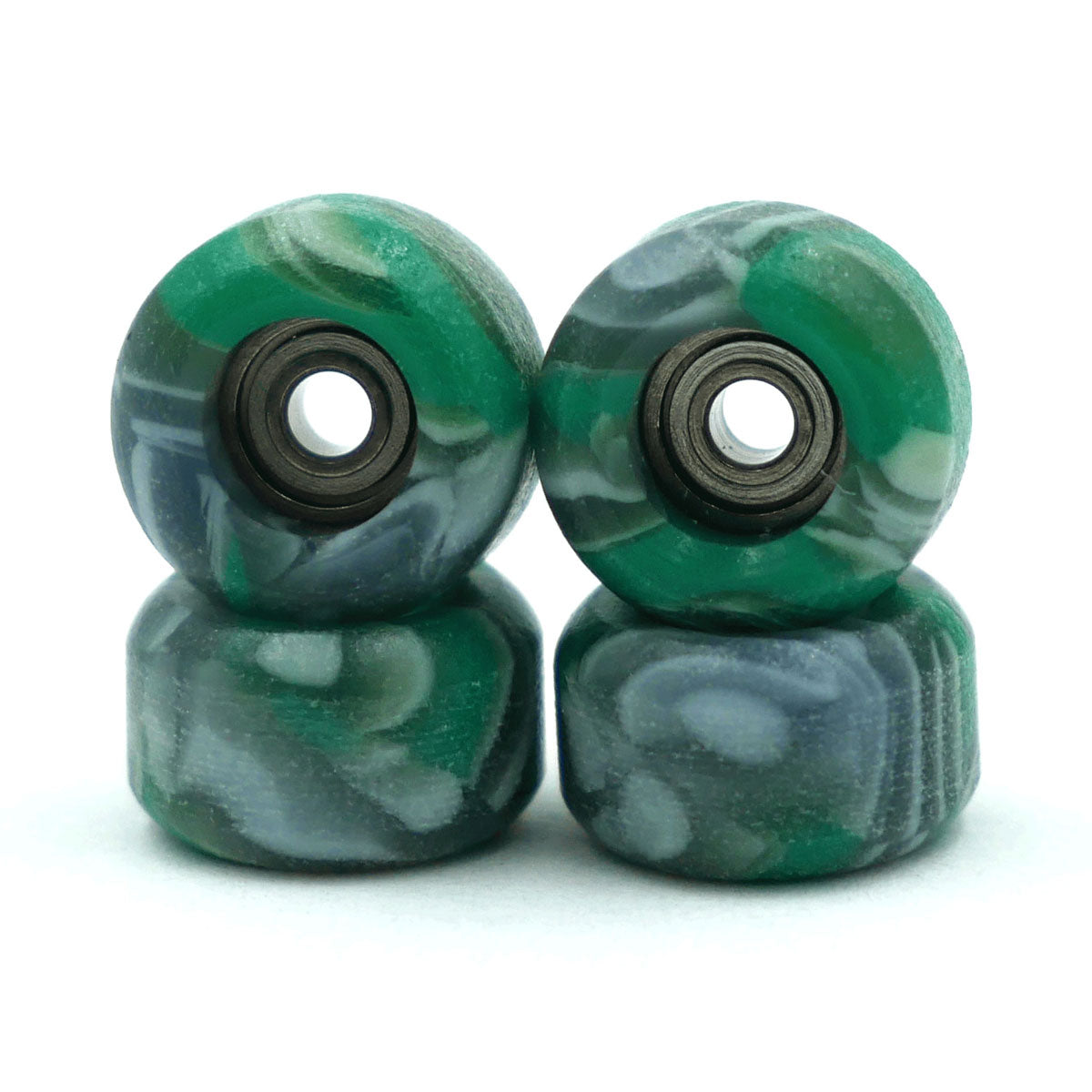 SlushCult Swirl Grom Fingerboard Wheels - Green image 1