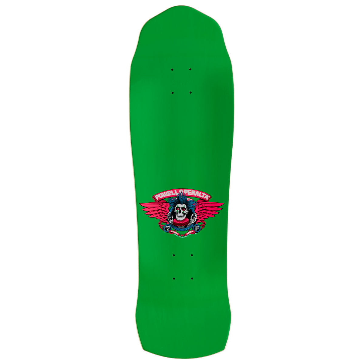 Powell-Peralta Chris Hiett Skull Skateboard Deck - Neon Green/Blue Foil - 10.00