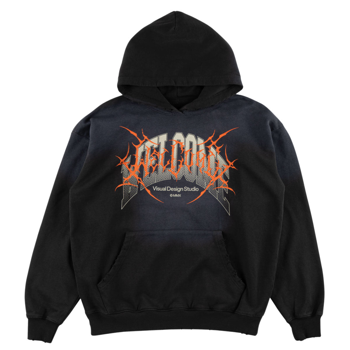 Welcome Coupled Sun Fade Hoodie - Black Fade image 1