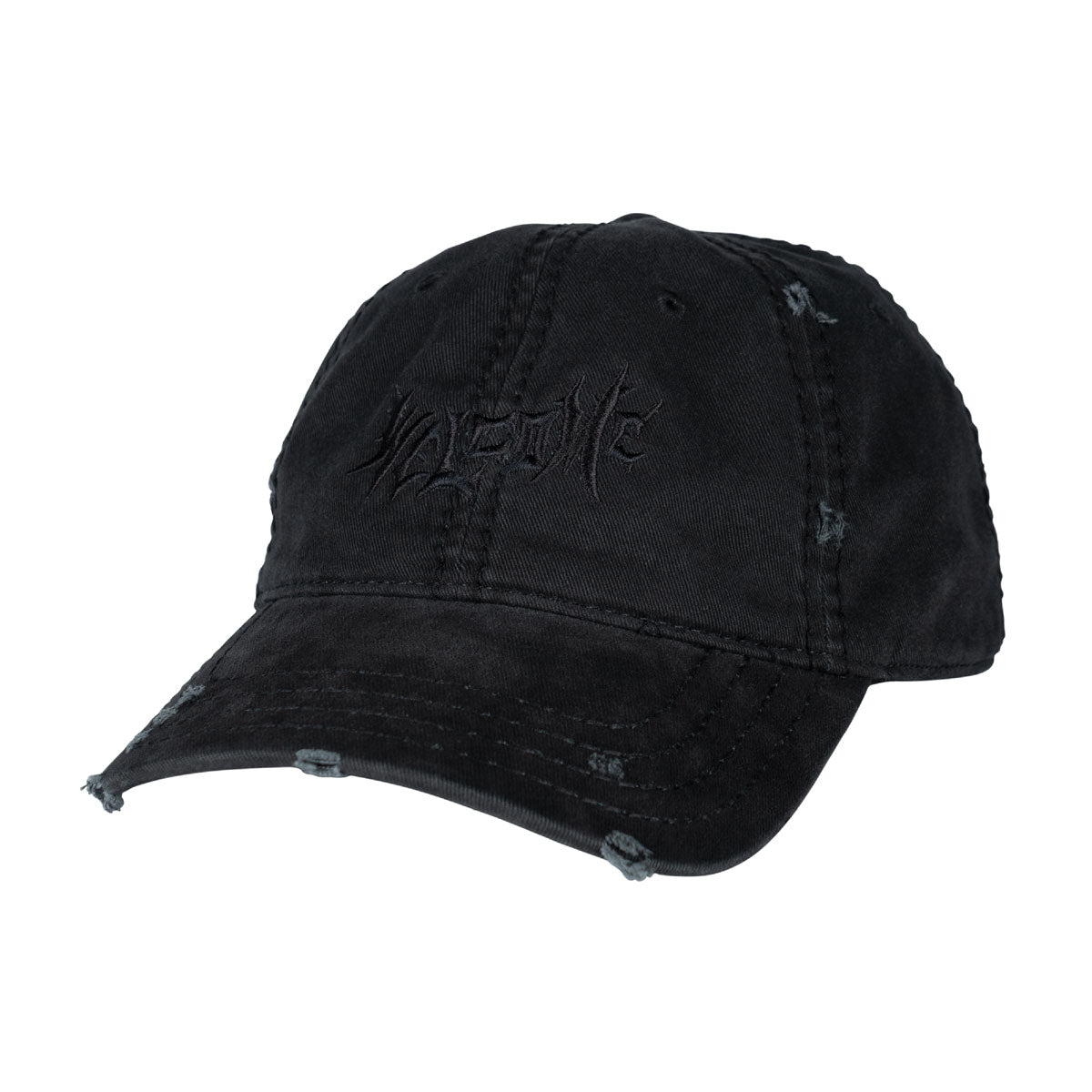 Welcome Distressed Vamp Hat - Black image 1
