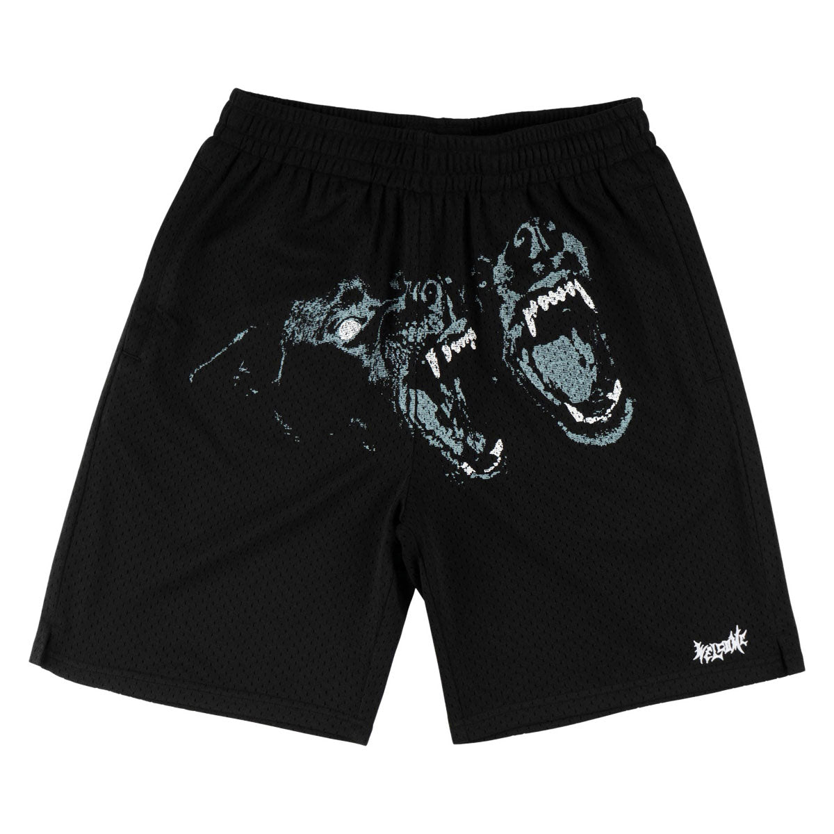 Welcome Woof Mesh Shorts - Black image 1