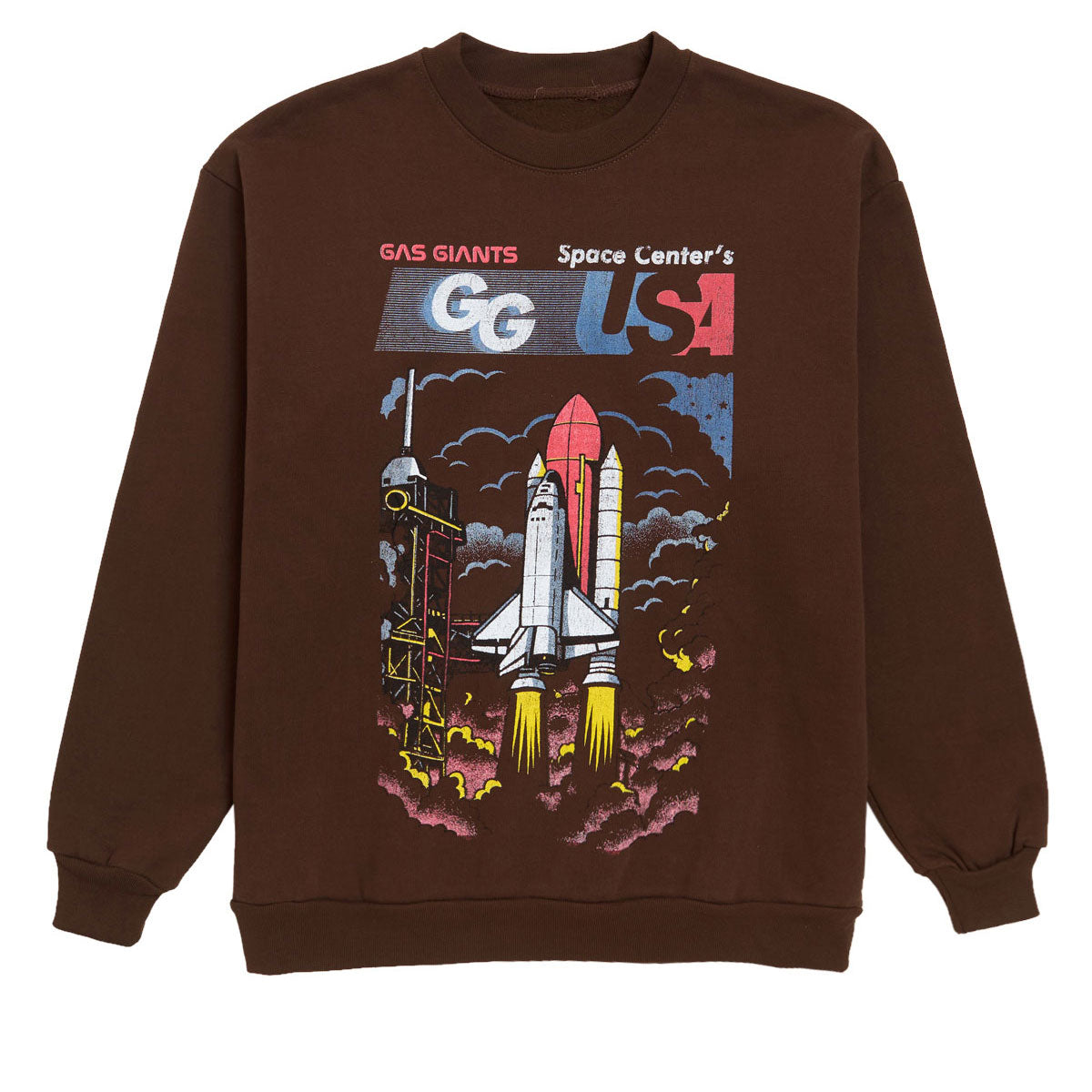 Gas Giants Space Crewneck Sweatshirt - Brown image 1