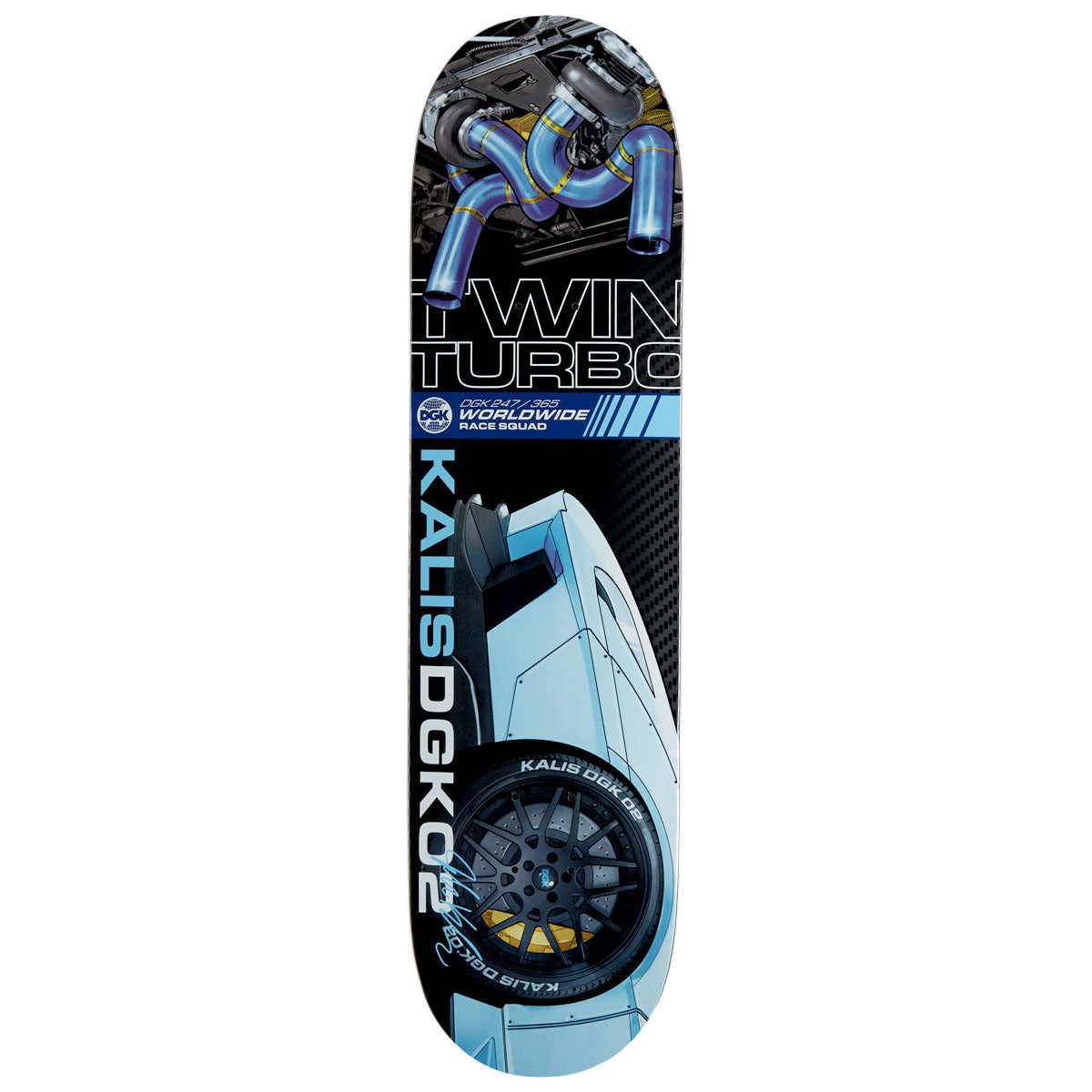 DGK Twin Turbo Kalis Skateboard Deck - 7.80
