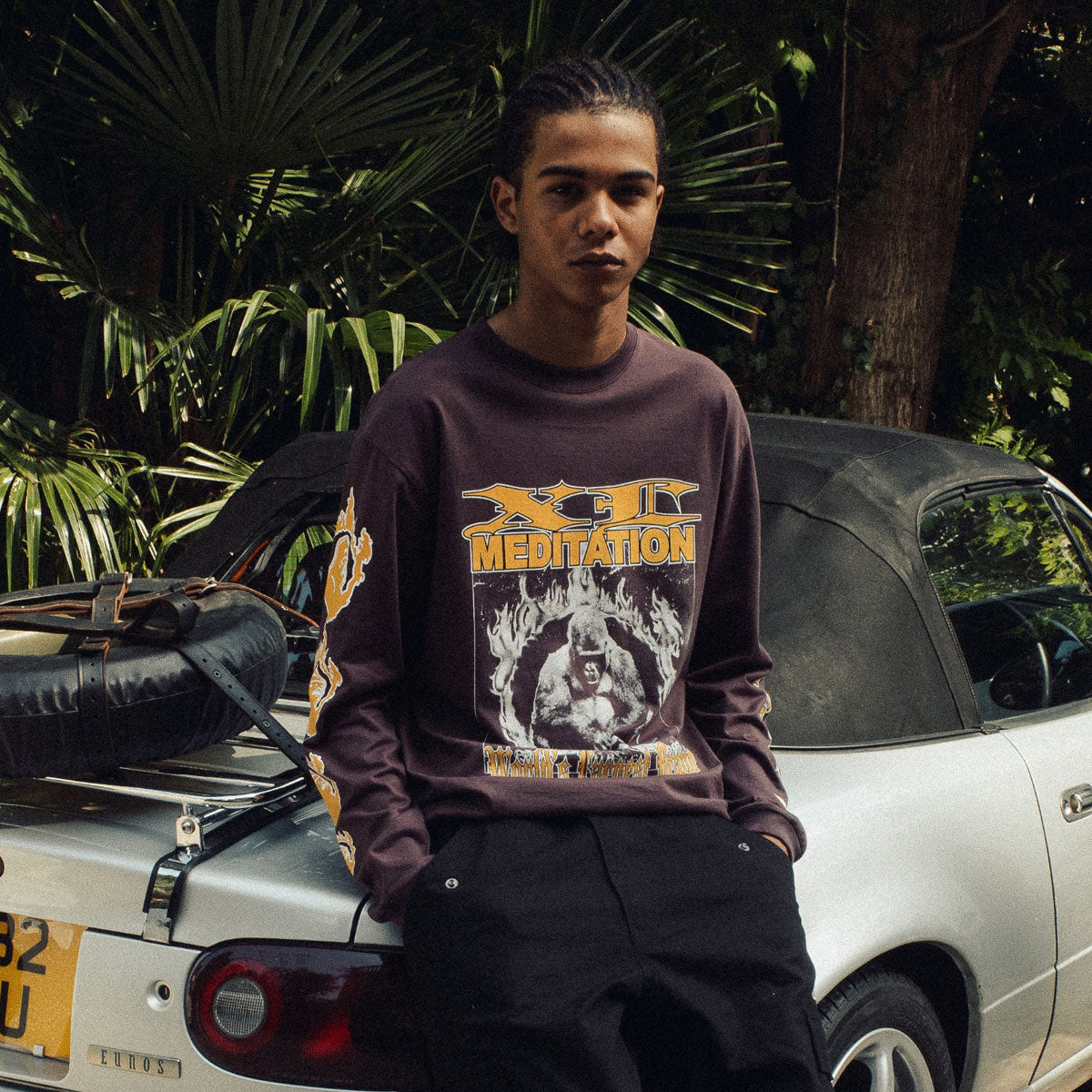 XLarge Meditation Long Sleeve T-Shirt - Purple image 3