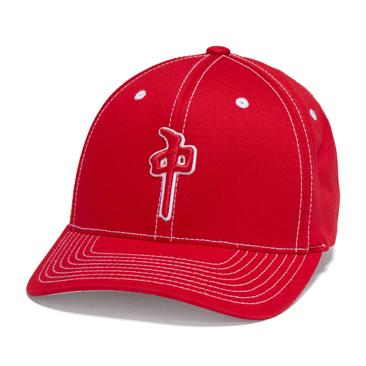 RDS OG Puffy Contrast Stitch Flexfit Hat - Red/White image 1