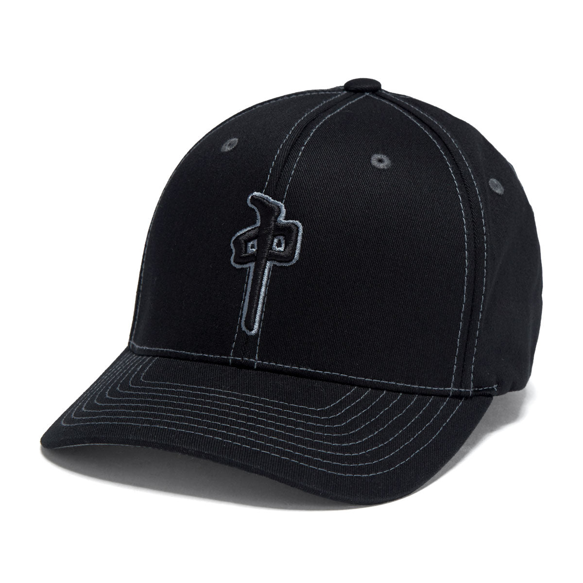 RDS OG Puffy Contrast Stitch Flexfit Hat - Black/Grey image 1