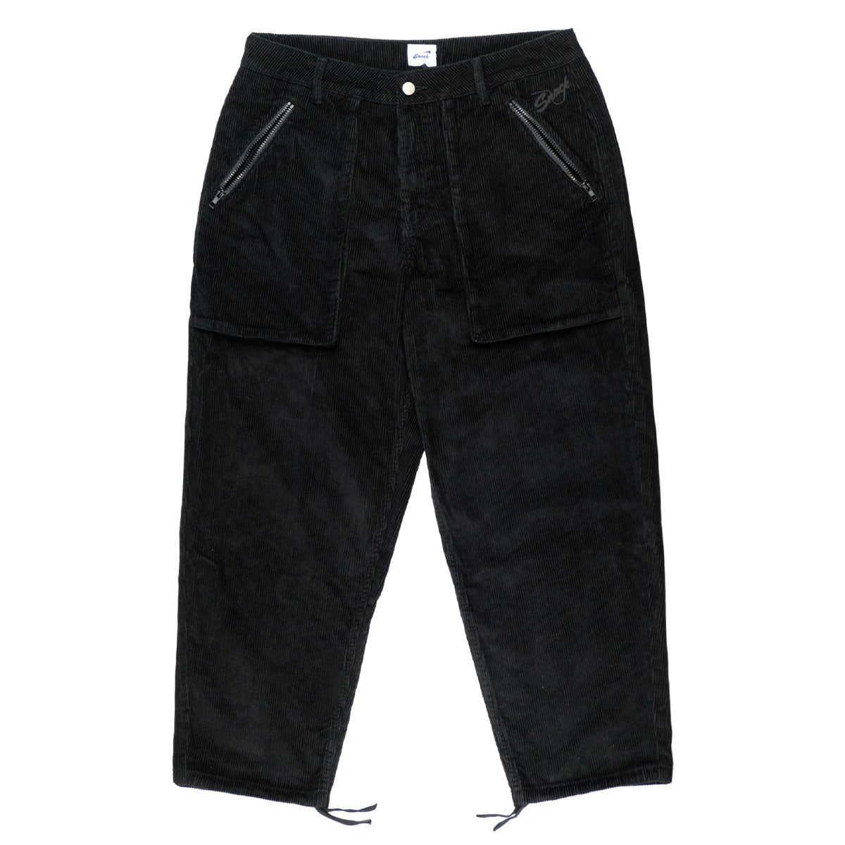 Snack Mic Check Corduroy Pants - Black image 1
