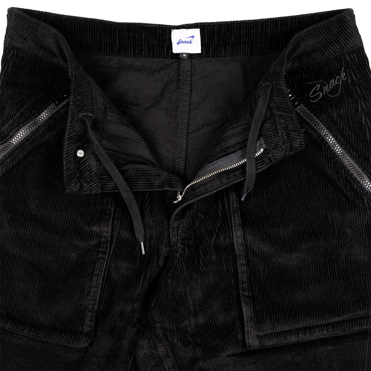 Snack Mic Check Corduroy Pants - Black image 3