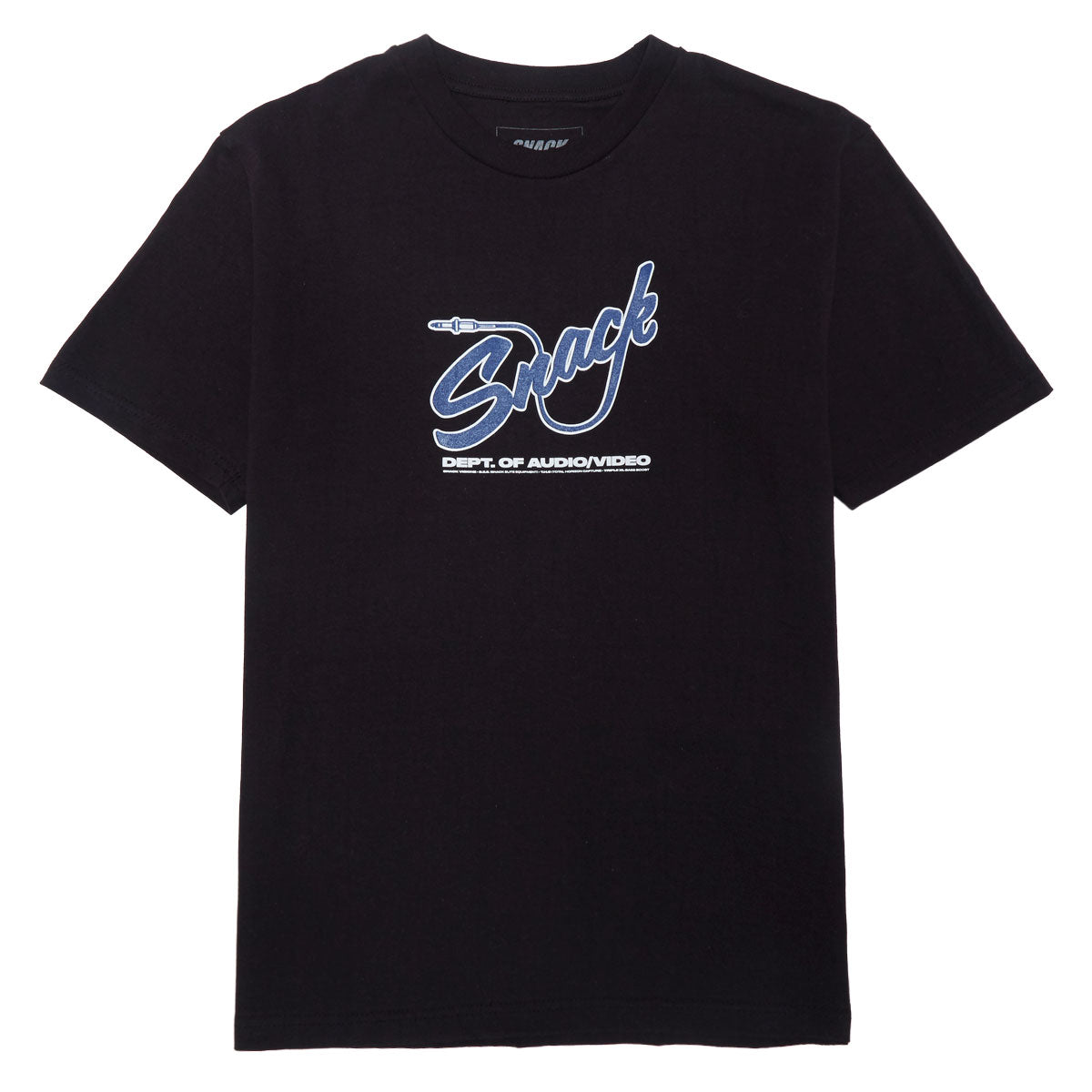 Snack Mic Check T-Shirt - Black image 1