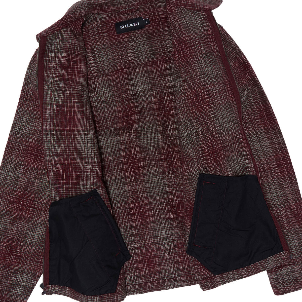 Quasi Grain Full Zip Shirt Jacket - Oxblood image 3
