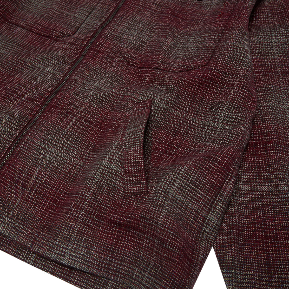 Quasi Grain Full Zip Shirt Jacket - Oxblood image 5