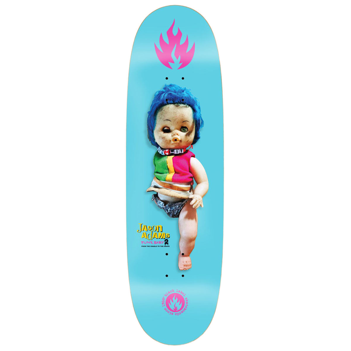 Black Label Jason Adams Punk Baby 2 Custom Egg Skateboard Deck - 9.50