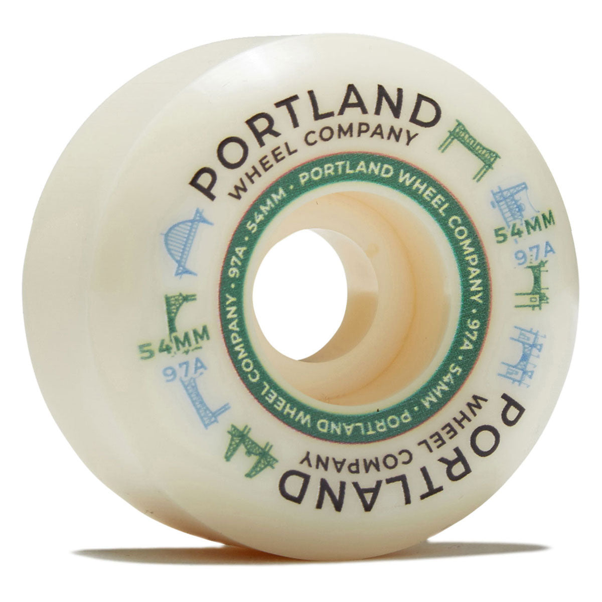 Portland Wheel Company Bridge Town 97d Skateboard Wheels - 54mm image 1