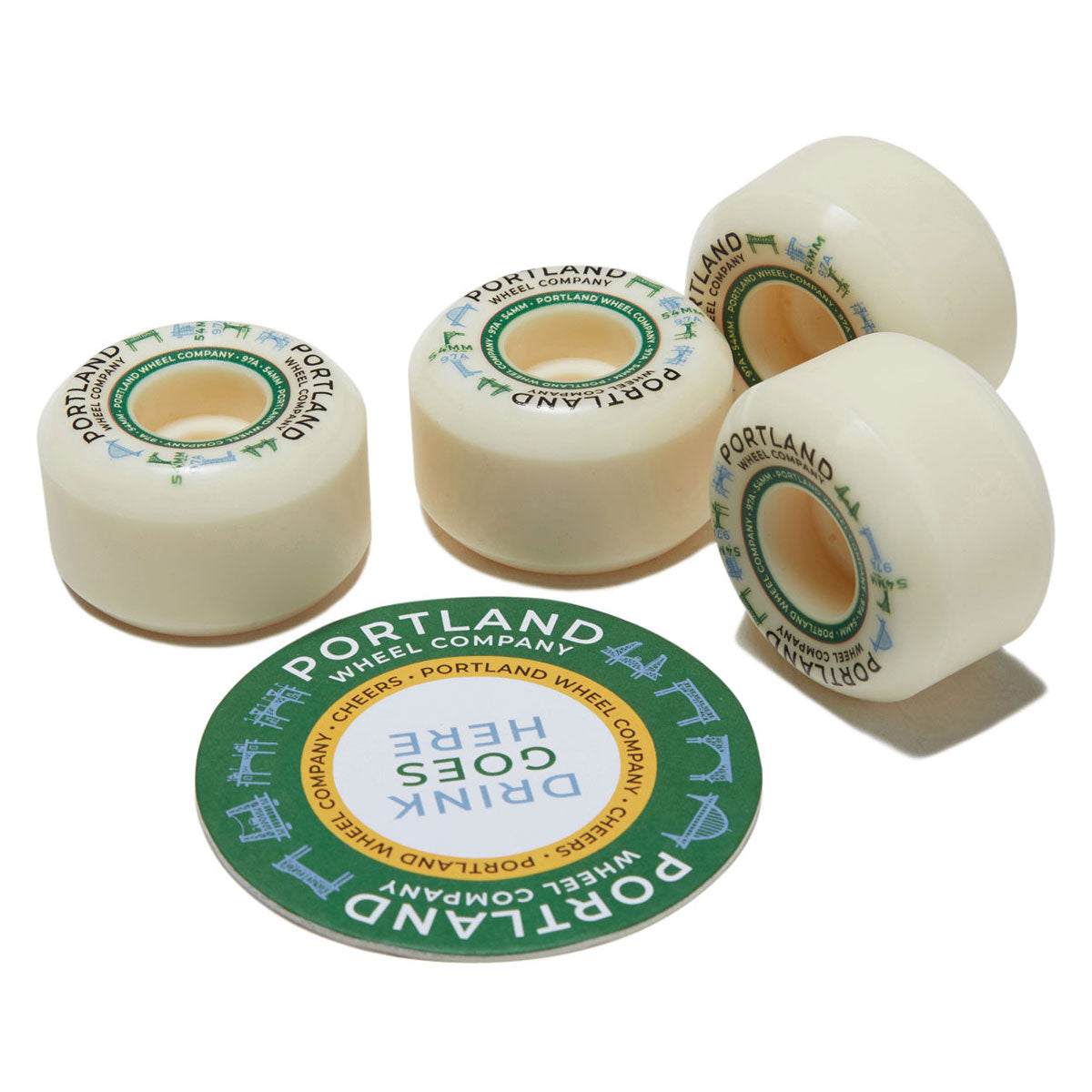 Portland Wheel Company Bridge Town 97d Skateboard Wheels - 54mm image 3