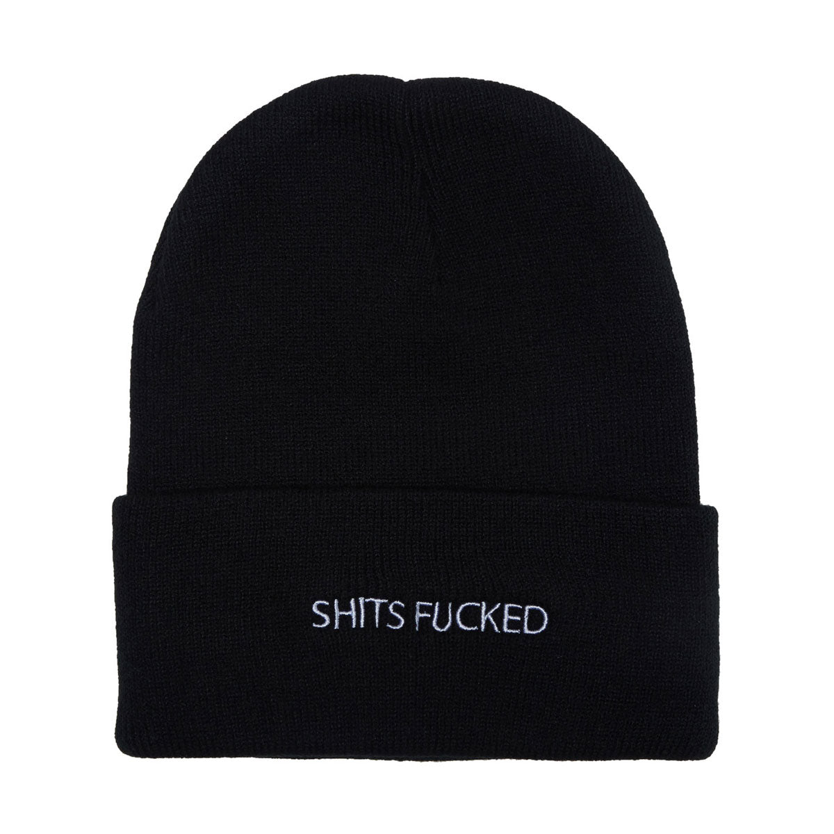 Designer Trash Shits Fucked Beanie - Black image 1