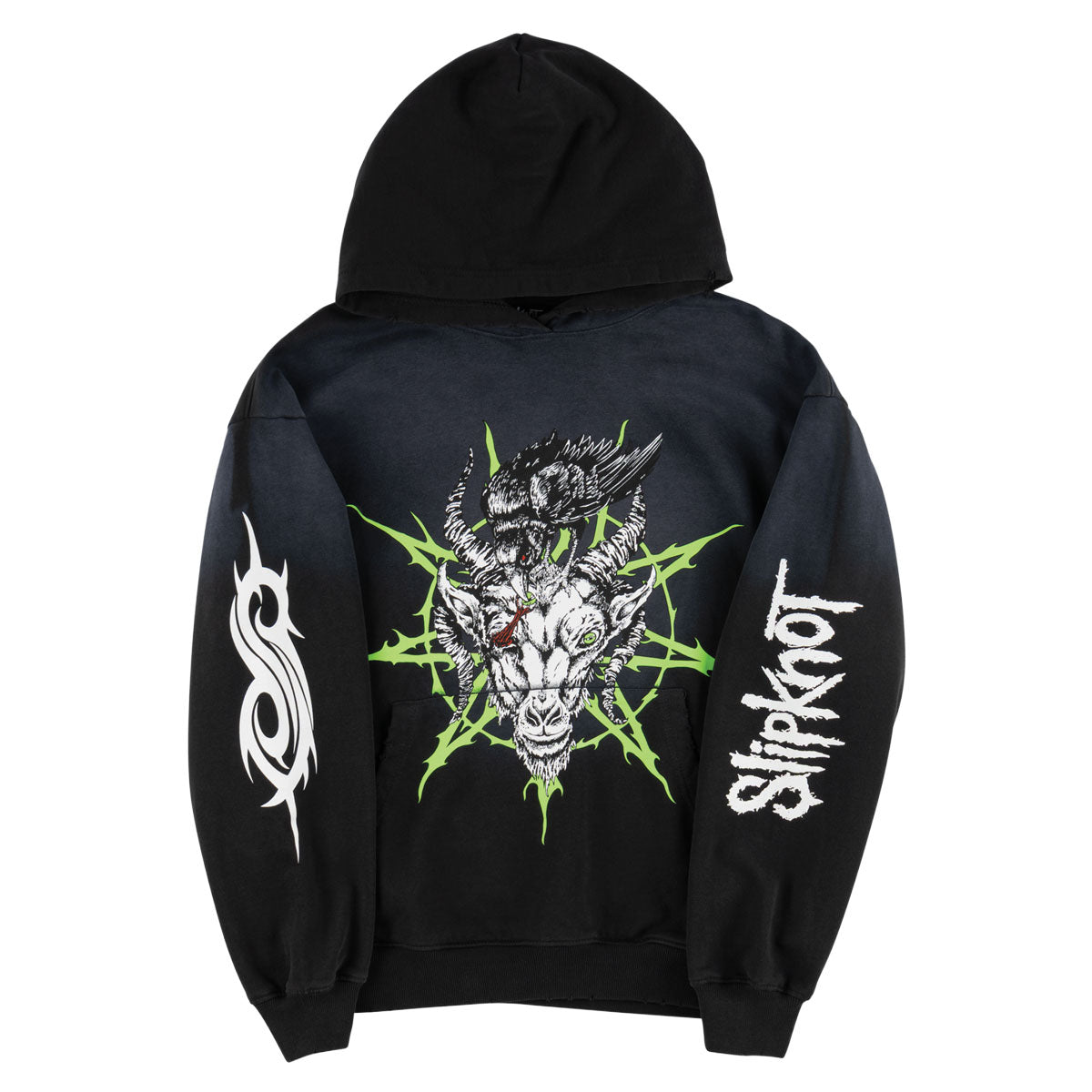 Welcome x Slipknot Ravenous Sun Fade Hoodie - Black Fade image 3