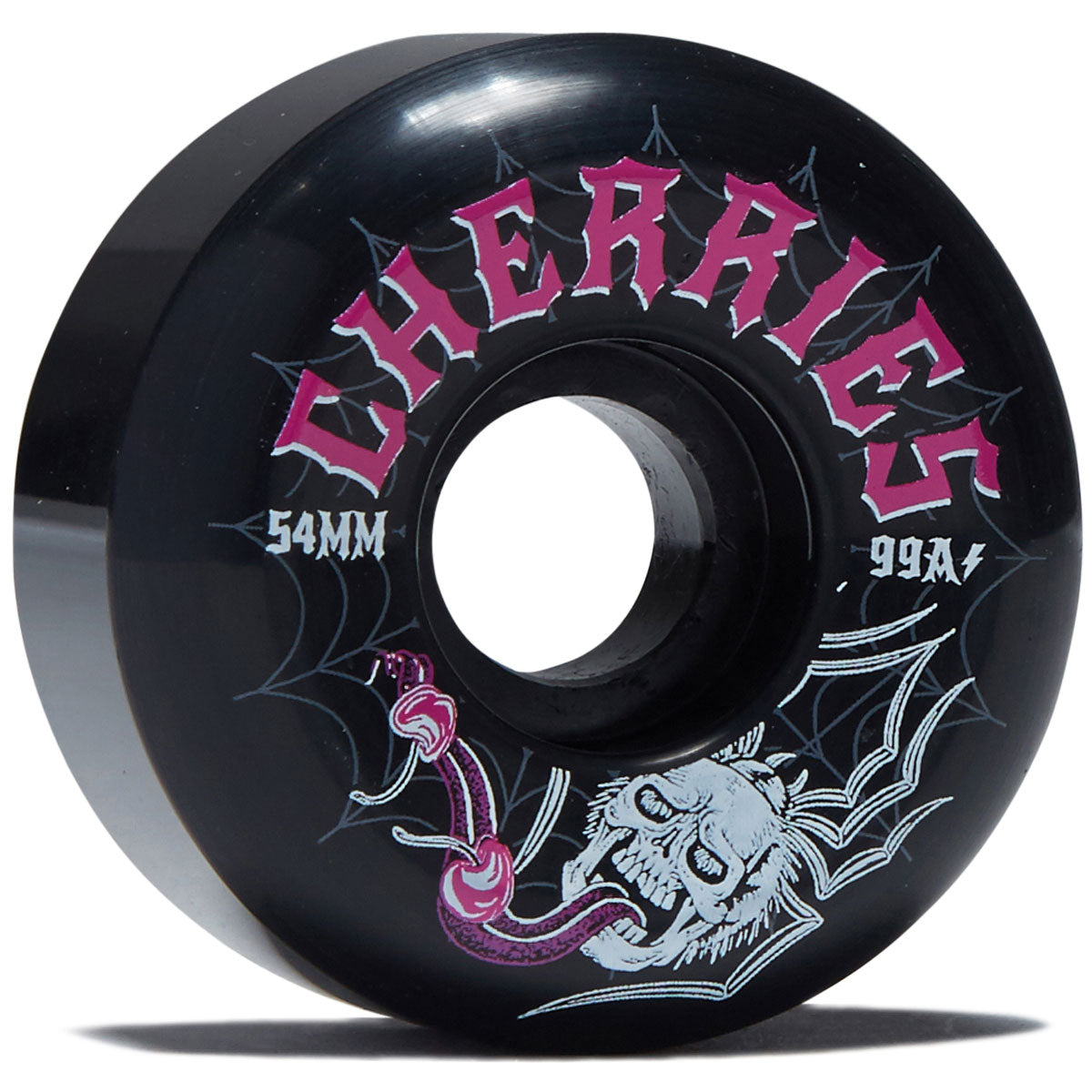 Cherries Spiders Conical Shape 99a Skateboard Wheels - Black - 54mm image 1