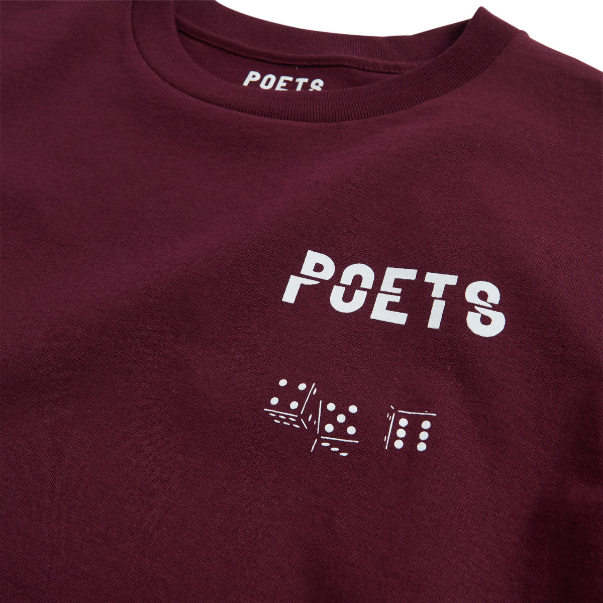 Poets Cee-Lo Screened T-Shirt - Burgundy image 2