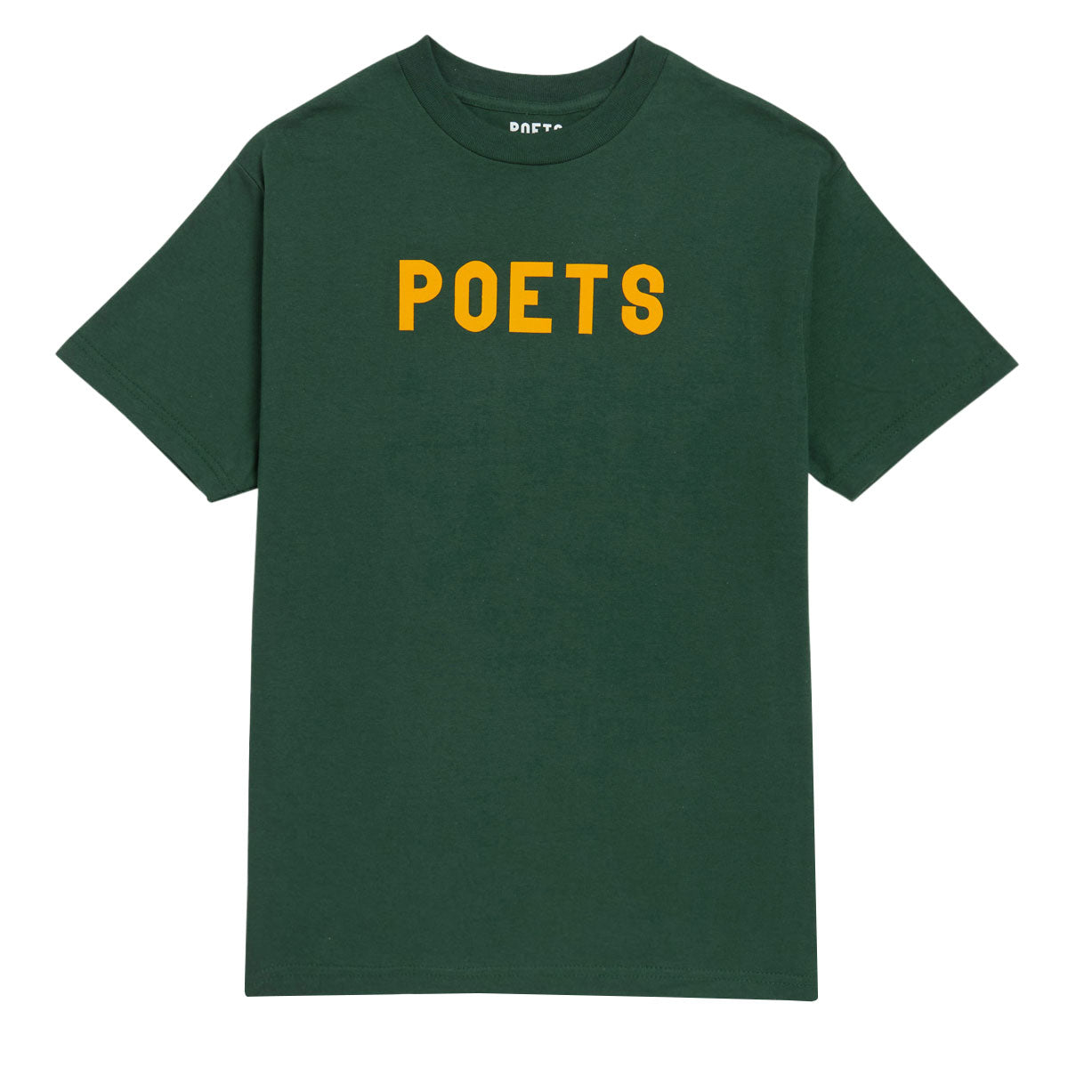 Poets OG Flocked T-Shirt - Green/Yellow Flocking image 1