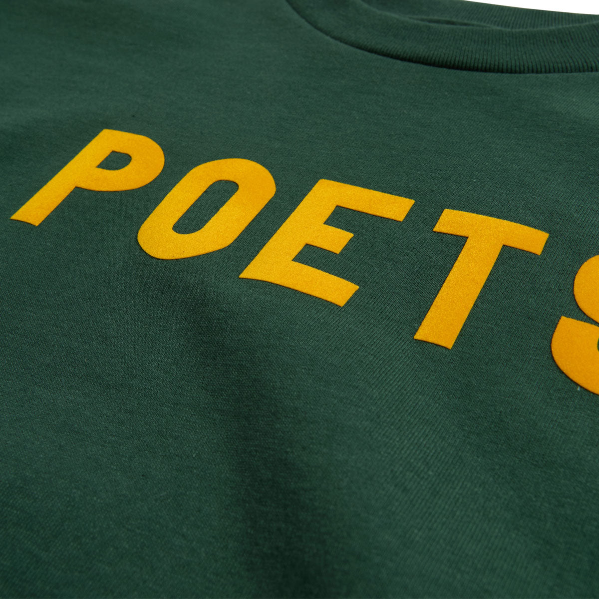 Poets OG Flocked T-Shirt - Green/Yellow Flocking image 3