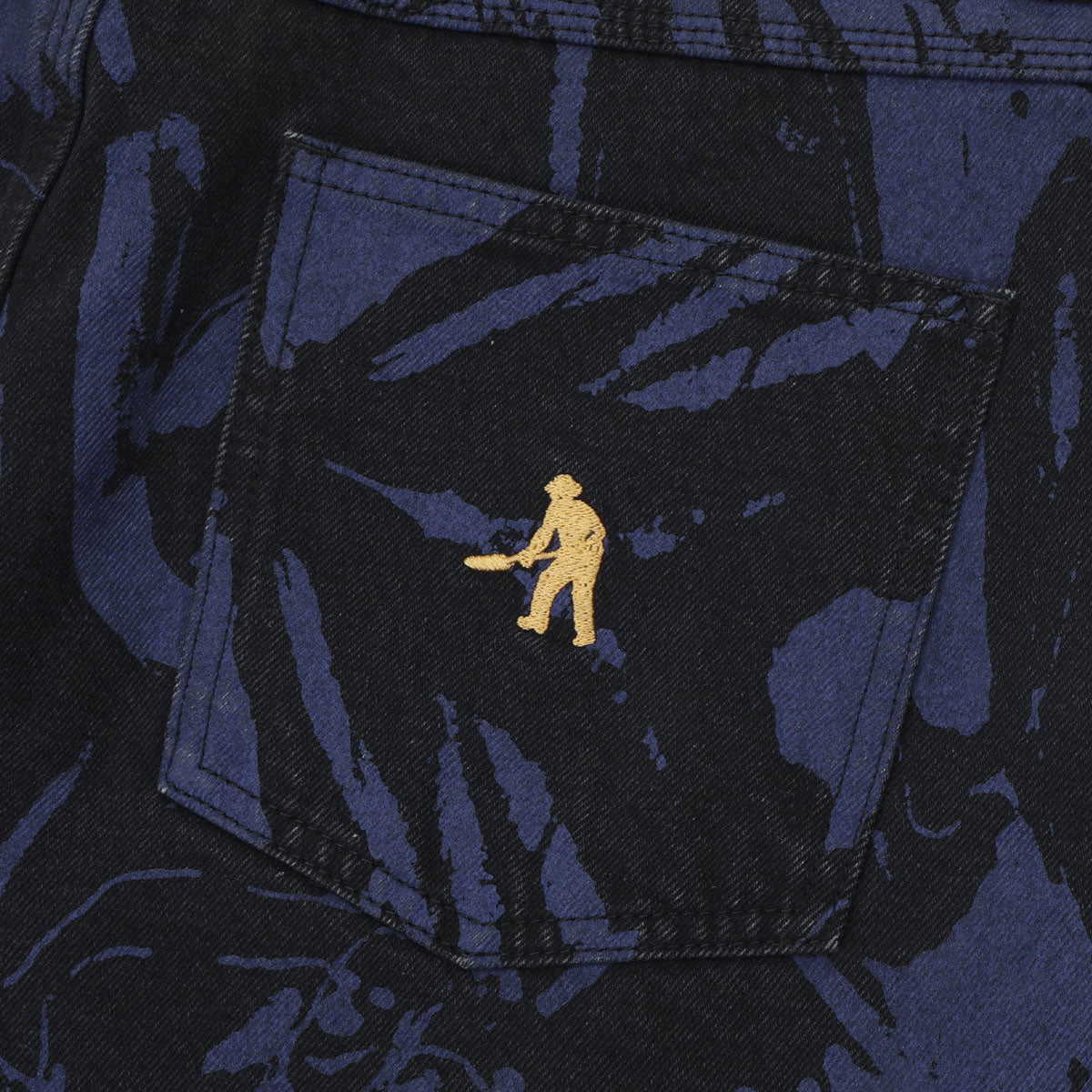 Passport Goes Around Workers Club Classic Jeans - Black/Navy image 5