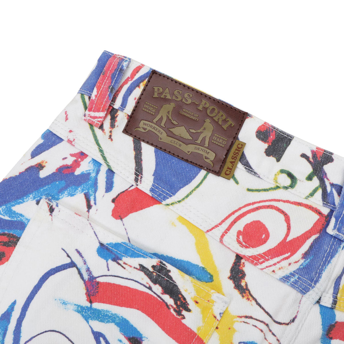 Passport Goes Around Workers Club Classic Jeans - Multi image 5