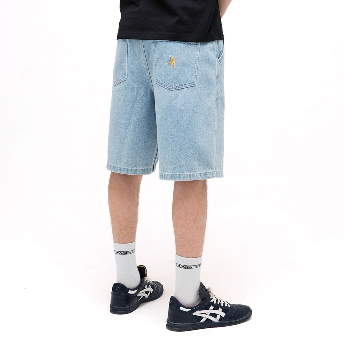 Passport Workers Club Jean Shorts - Washed Light Indigo image 3