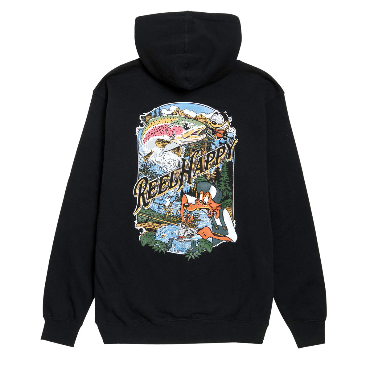 Reel Happy Birds Nest Hoodie - Black image 1