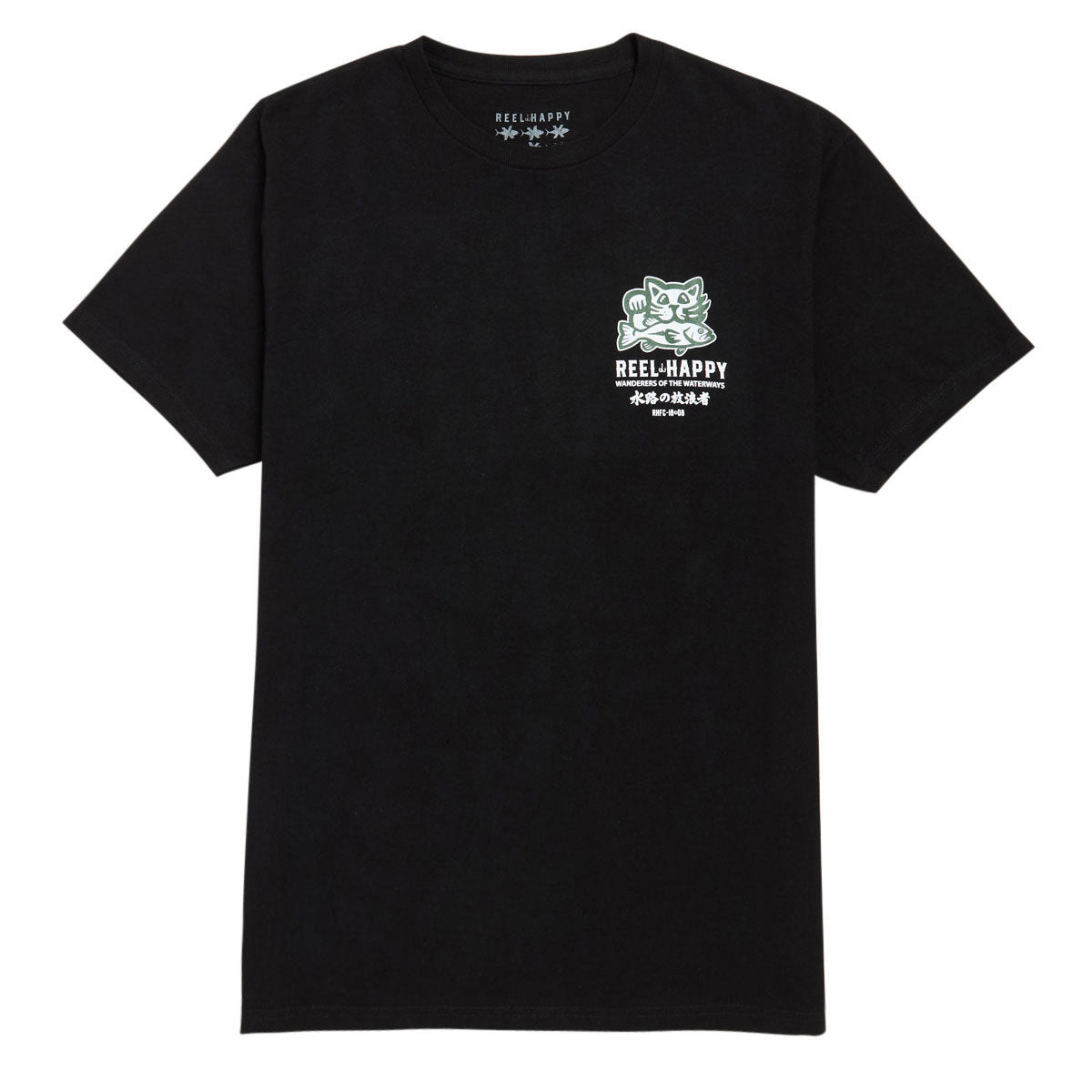 Reel Happy Hirame T-Shirt - Black image 2