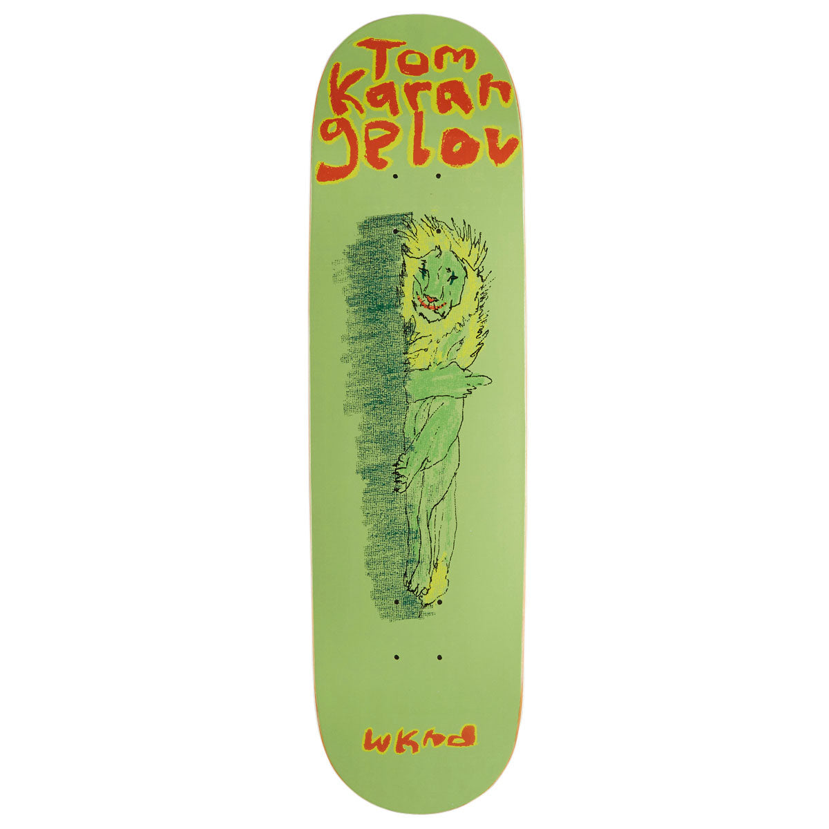 WKND Not Today Tom Karangelov WB Skateboard Deck - Green - 8.375
