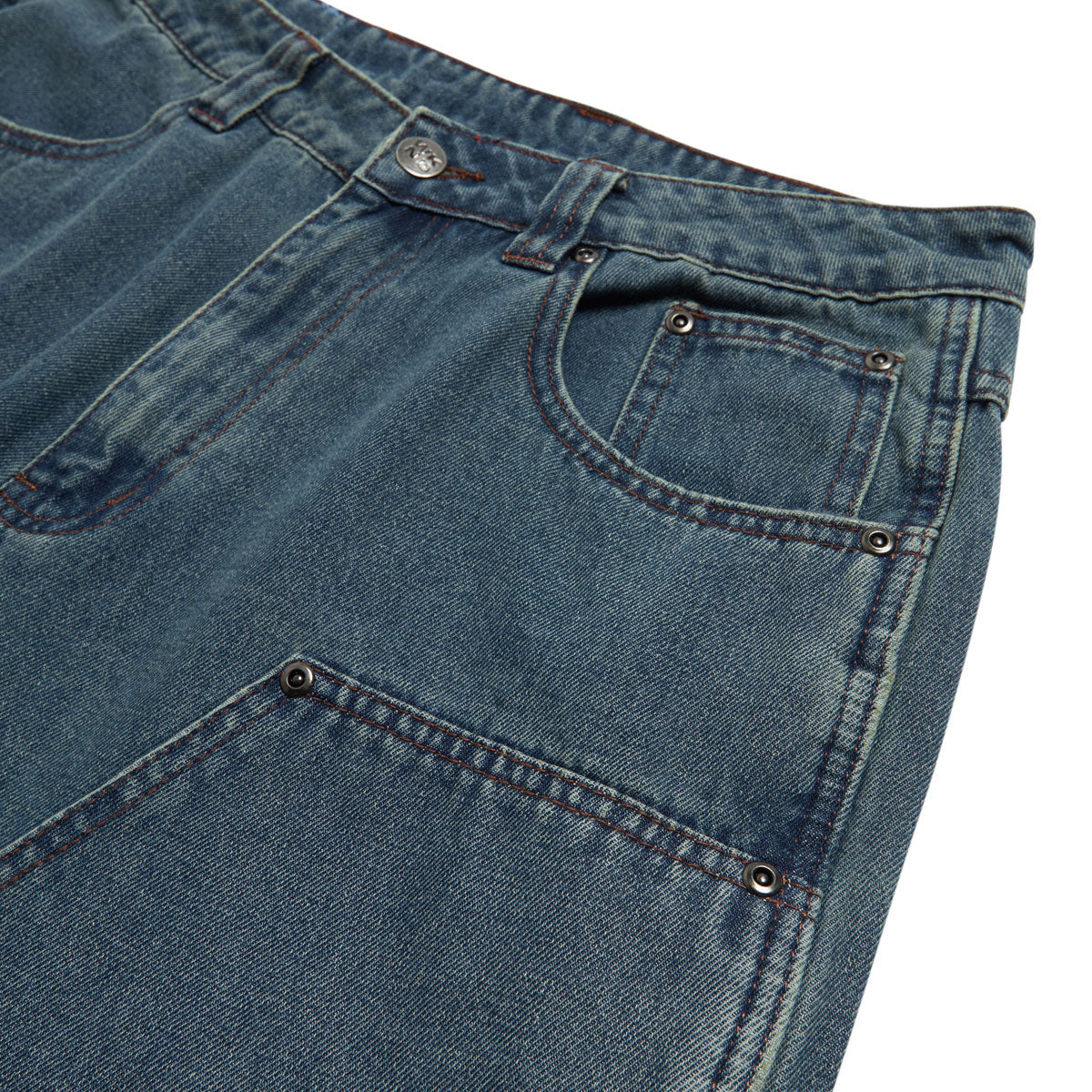 WKND Damn Near Carpenter Shorts - Washed Medium Blue image 2